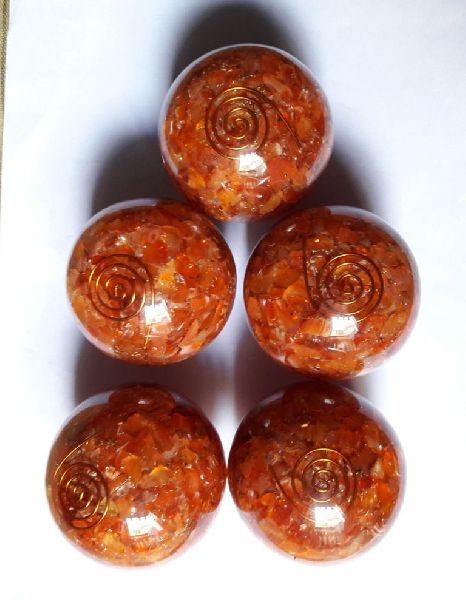 Carnelian Orgone Stone Spheres