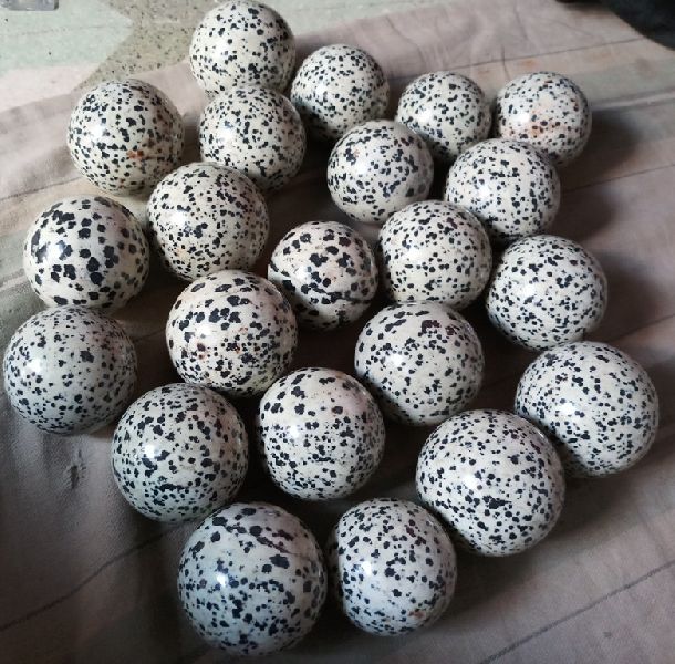 Printed Dalmatian Jasper Stone Spheres, Feature : Durable