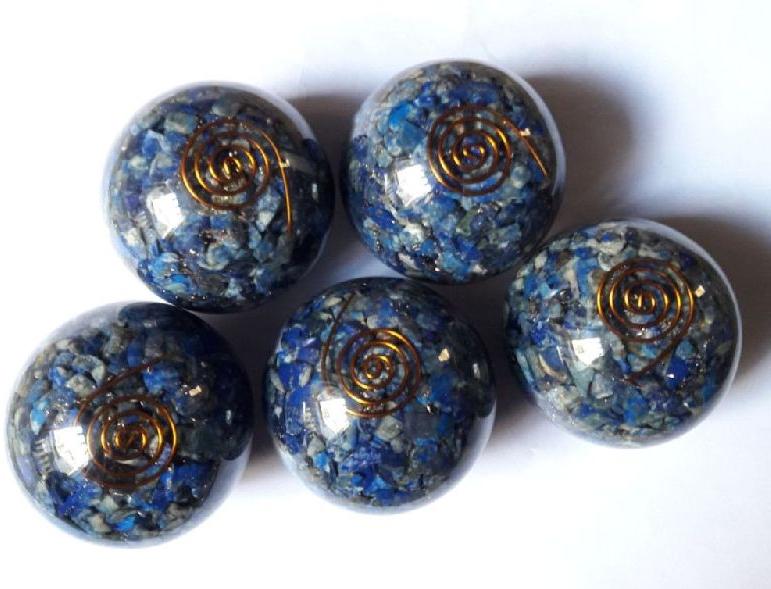 Lapis Orgone Stone Spheres, for Making Jewellery, Occasion : Party Wear