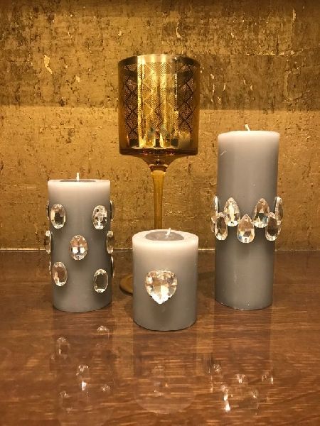 Cylindrical The Timeless Collection Candles, for Home, Banquet, Villas, Etc.