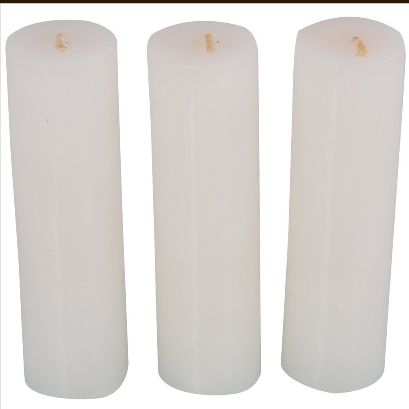 Cylindrical White Pillar Candles