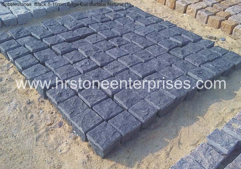 Cobblestones  Black Machine Cut