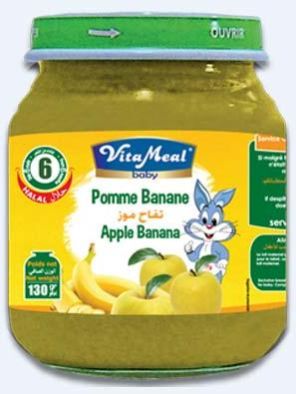 Vitameal Baby - Glass Jars - Apple Banana