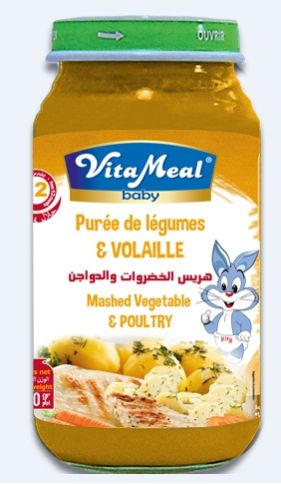 Vitameal Baby - Glass Jars - Mashed Vegetables & Poultry