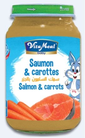 Vitameal Baby - Glass Jars - Salmon & Carrots