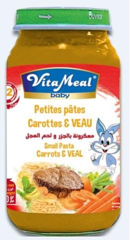 Vitameal Baby - Glass Jars - Small Pasta Carrots & Veal