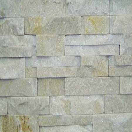 White Mica Stacking Stone Tiles