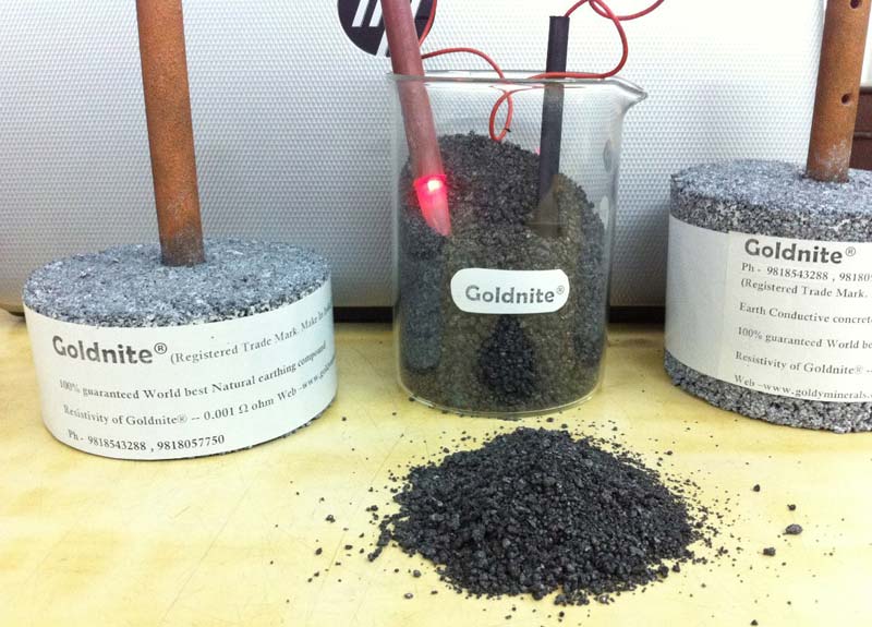 goldnite conductive concrete earthing chemical