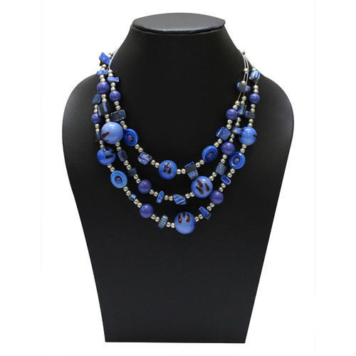 Layered Metal Beads Necklace
