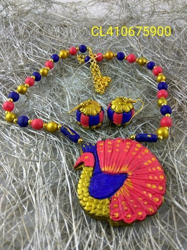 Terracotta Necklace with Earring