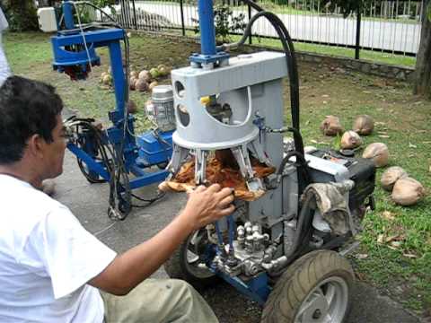 Coconut deals dehusking machine