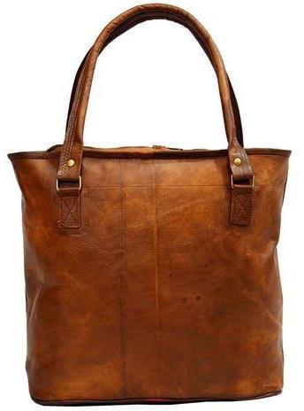 Ladies Leather Shoulder Bags, Color : Brown