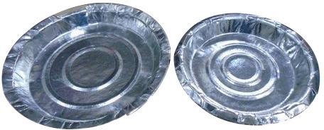 Round Silver Disposable Paper Plates