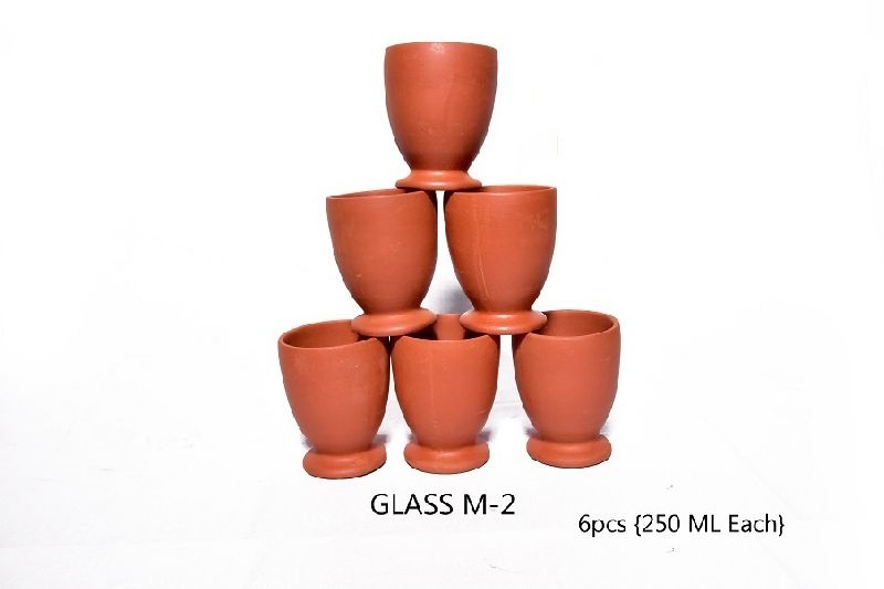 Mittikalaa Unpolished Terracotta M-2 Mug 6pcs, for Home, Hotel etc, Packaging Type : Carton Box