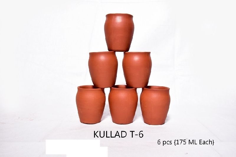 Round Clay Non Polished Terracotta T-6 Kullad, for Home, Hotel Etc., Size : Medium
