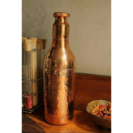 Copper Champagne Bottles, Pattern : Plain