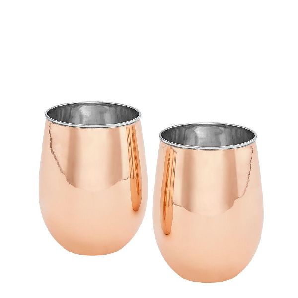 Steel Copper Glasses, Pattern : Plain
