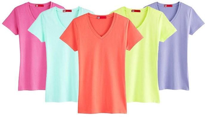 v neck t shirts girls