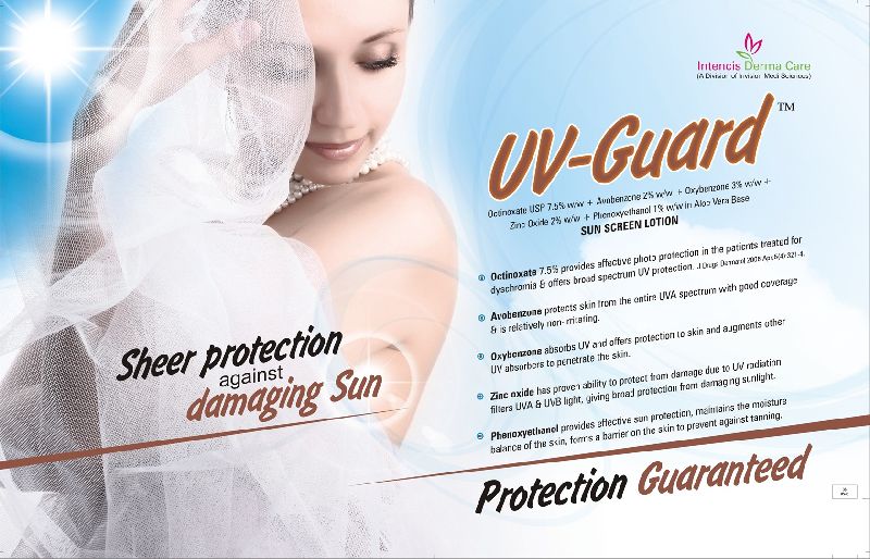 Intencis UV-Guard Sunscreen Lotion, Feature : UV-protection