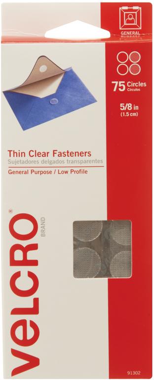 THIN CLEAR FASTENERS