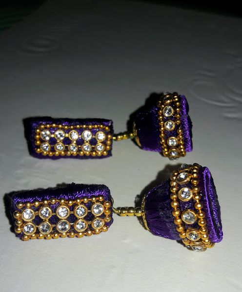 traditional silk jhumka