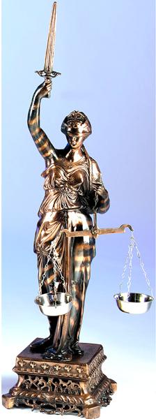6024 Gun Metal Justice Lady Statue