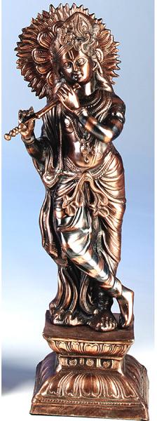 1981 Gun Metal Krishna Statue