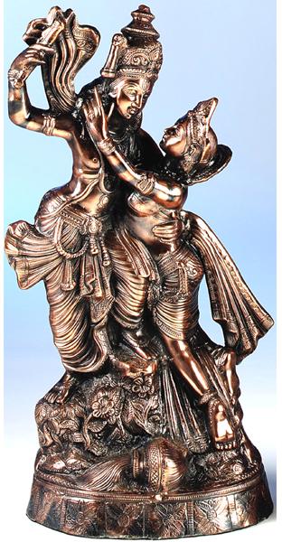 1955 Gun Metal Radha Krishna Statues
