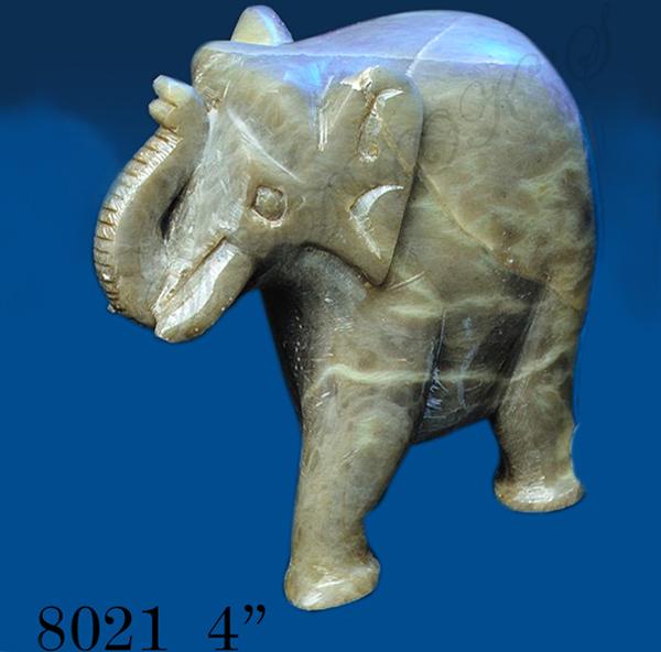 Soap Stone Solid Elephant - 8022