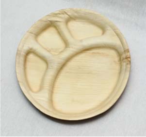 Circula Areca Leaf Partition Plate, Feature : Disposable, Eco-Friendly