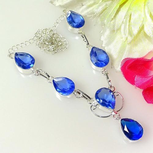 Blue Gemstone Necklace, Occasion : Wedding, Anniversary, Engagement