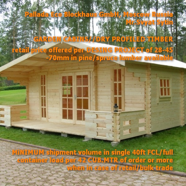 Dry Timber Small Garden Cabins Prefab Wall Sets By Design