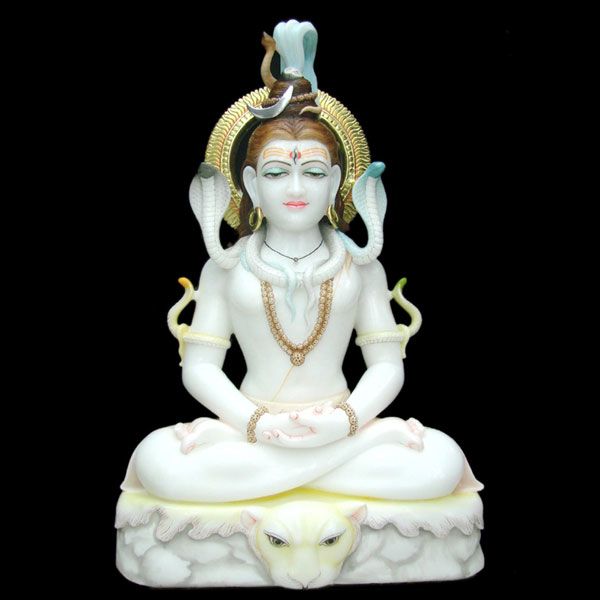 White Marble Shiv Statue