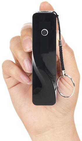 Keychain 2500mAh power bank suppliers, Color : black