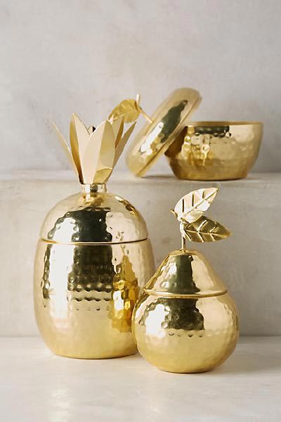 Brass Pear Shaped Jar