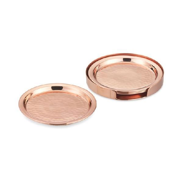 Polished Cooper Copper Coasters, for Decoration Use, Hotel Use, Restaurant Use, Tableware, Size : 5x5cm