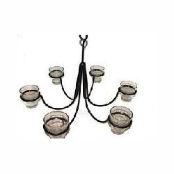 Wrought Iron 6 Arm Candle Chandelier