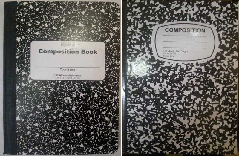 Staple Composition Book, for Home, Office, School, Size : 24.7 x 19