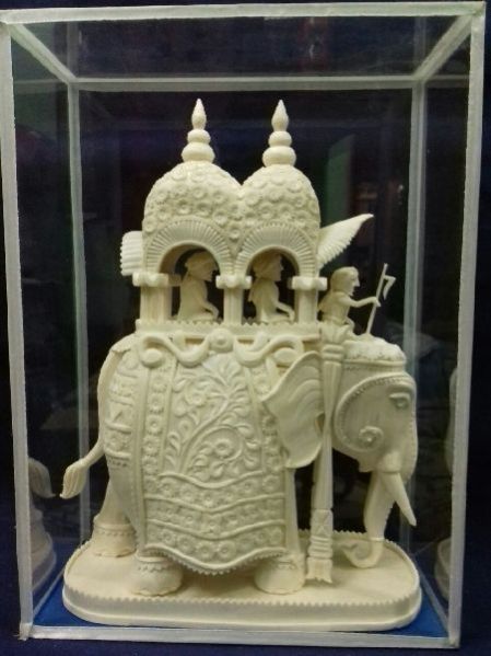 Sholapith Handicraft items, Size : 13”/9.5”/4.5”