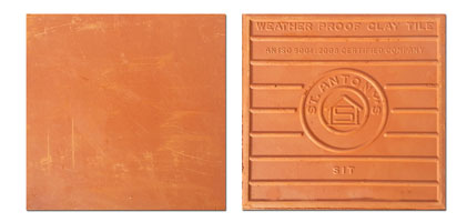 pressed clay tiles