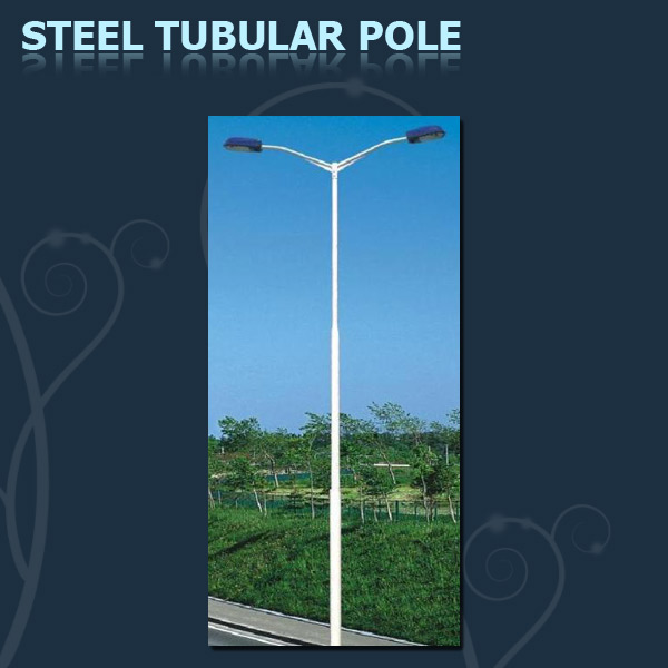 Swaged steel tubular poles