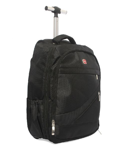 Backpack overnight trolly bag, Color : black
