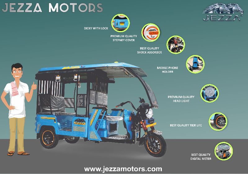 J1000 super- ICAT approved battery operated E-rickshaw by Jezza Motors