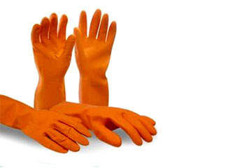 40gms HOUSE HOLD RUBBER GLOVES, Size : Xl