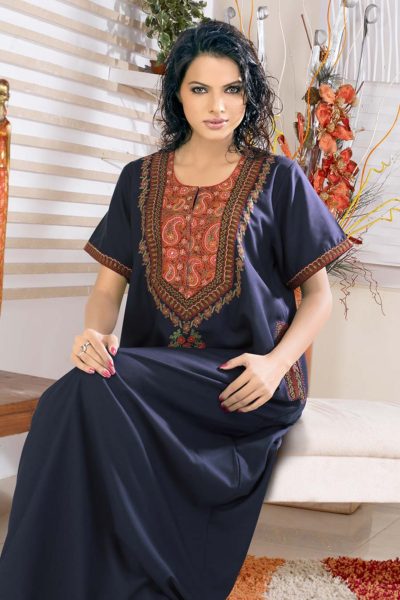 Cotton Ladies Embroidered Nighty, Size : XL, XXL, XXXL, Feature :  Anti-Wrinkle, Comfortable, Easily Washable at Best Price in Surat