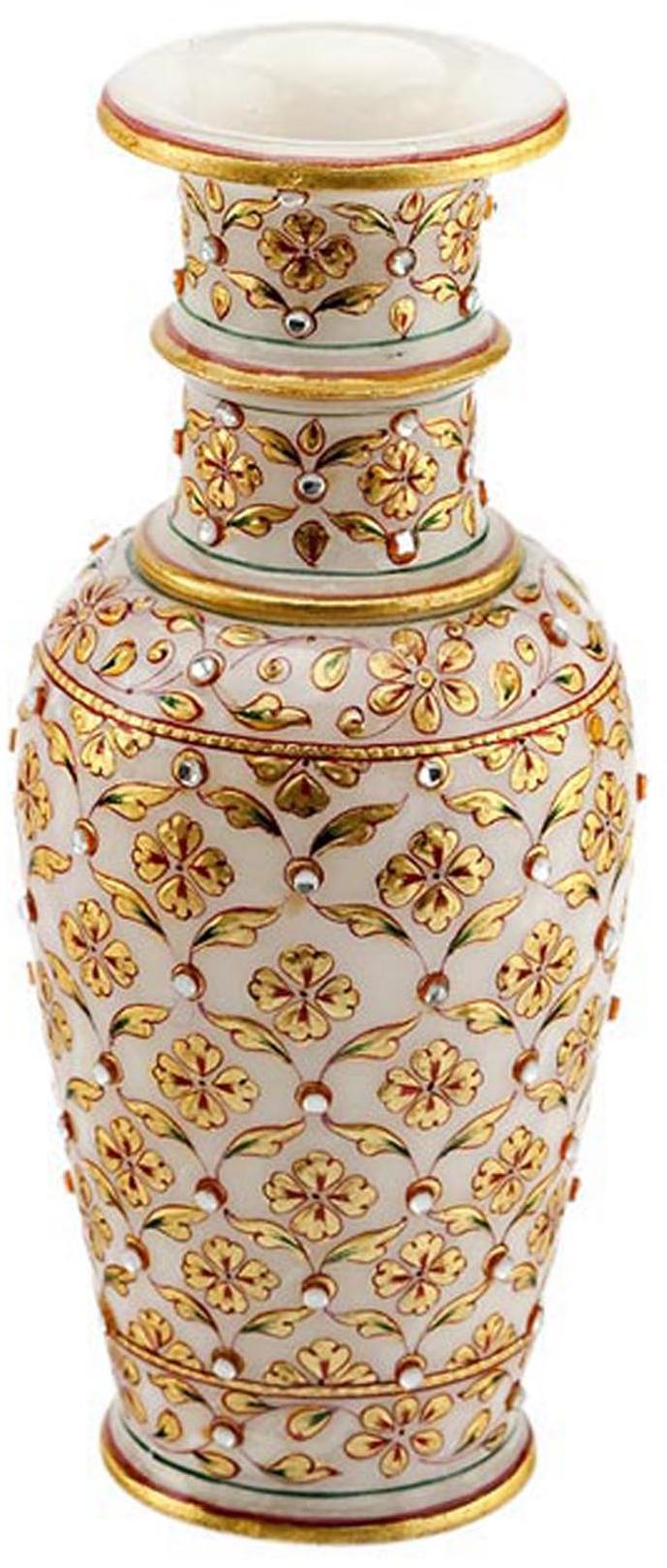 Chitrahandicraft fine Marble Vase, for Decorative, Style : Handicraft