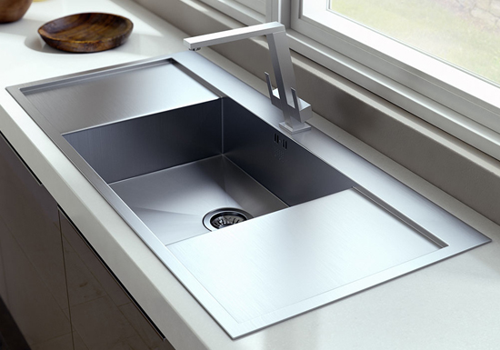 double bowl single drain kitchen sink