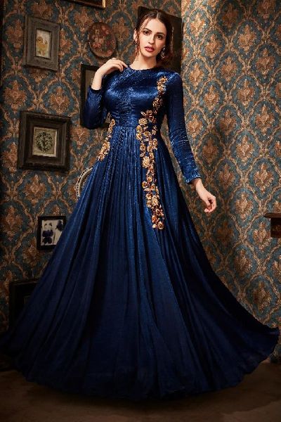 Haya Gown Dresses, Color : blue