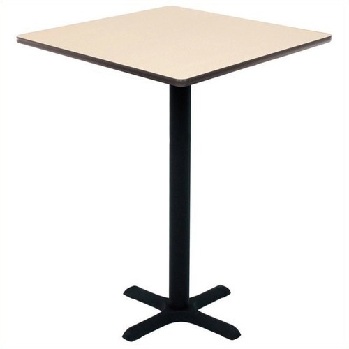 Solid wood metal powder coated Square Cafeteria Table, Size : Standard