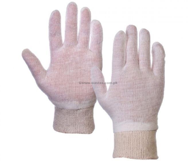 NTERLOCK NATURAL STOCKINET GLOVES